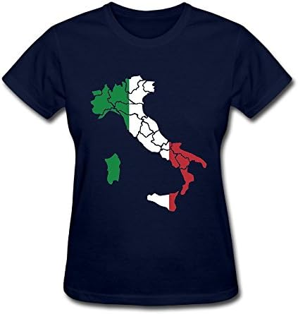 Italy Flag Map Adult Soft Short Sleeves Fit T-Shirt Tees