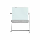 Quartet Easel, Magnetic, Glass Whiteboard, 4' x