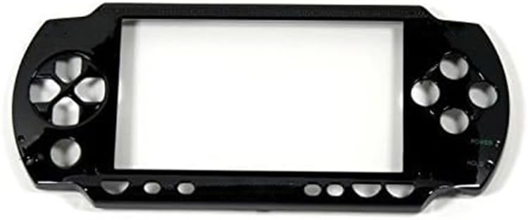 Front Faceplate Shell Case Cover Proctector for PSP 1000 Console Replacement (Black)