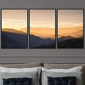 signwin 3 Piece Framed Canvas Wall Art Orange...