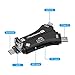 Card Reader, 4 in 1 i-Flash Device SD Memory Card Adapter for Cellphone, PC, Mac, Android, Trail Game Camera Viewer for Micro USB 2.0 OTG Port Reading SD & TF Cards, Black