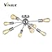 VINLUZ 8-Light Sputnik Light Chrome Pendant Lights Modern Chandelier Lighting Kitchen Bathroom Dining Room Bed Room Hallway