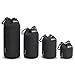 Lens Pouch Evecase Set of 4 Neoprene Pouch Bag with Soft Flush interior For DSLR Digital Camera Lens - Small / Medium / Large / X Large