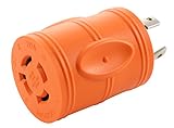 AC WORKS [ADL530L1420] Locking Adapter L5-30P to L14-20R (Hots Bridged) 20Amp 125/250Volt