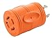AC WORKS [ADL530L1420] Locking Adapter L5-30P to L14-20R (Hots Bridged) 20Amp 125/250Volt primary