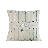 Throw Pillow Case Woaills Decorative Feather Arrow Printing