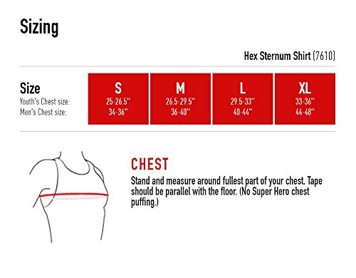 McDavid Hex Sternum Shirt, Youth Medium, White/Gray