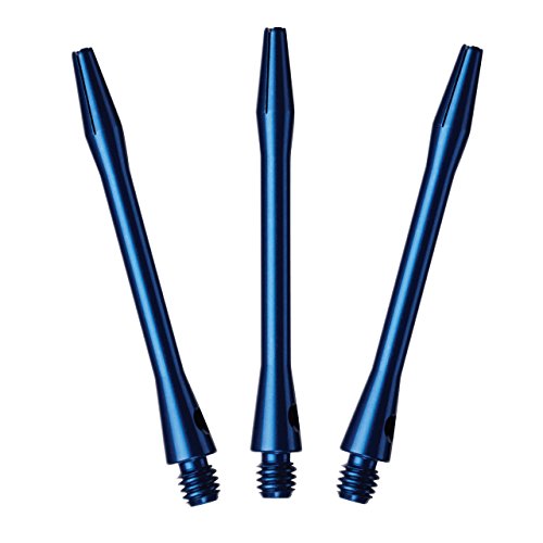 Aluminum Dart Shafts 2BA Thread Size Medium Length Silver, 3 Sets
