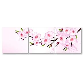 3 Piece Canvas Wall Art-Romantic Flower-Canvas Prints Home Artwork Decoration for Living Room,Bedroom - 12"x12"x3 Panels