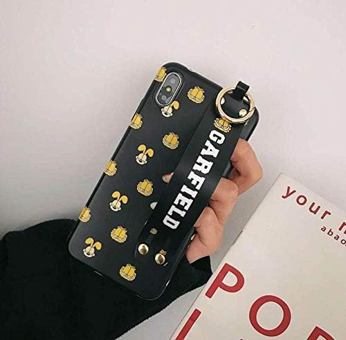 CUIAIDING Phone case Fashion Luxury Cute Cartoon Wristband Funny Garfield Mobile Phone Case for iPhone 6 6s 6plus 7 8 Plus X 10 XR XS MAX-for iPhone XR-2
