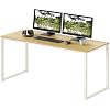 SHW Home Office 48-Inch Computer Desk, White/Oak
