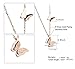 WDSHOW Rose Gold Plated Stainless Steel Butterfly Pendant Necklace Stud Earrings