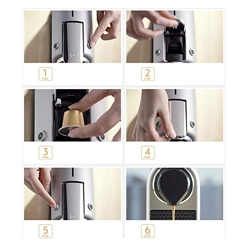 HaoLi Office Home Automatische Kapsel-Kaffeemaschine, Milch Latte, Cappuccino-Silber – Bild 5