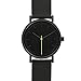 BIJOUONE B001 Minimalist Modern Black Dial Stainless Steel Swiss Quartz Analog Unisex Watch, Matte Black Case
