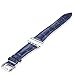 iiteeology Compatible Apple Watch Band, Premium Genuine Leather Crocodile Pattern Replacement Strap Apple Watch All Models (42mm Navy Blue)