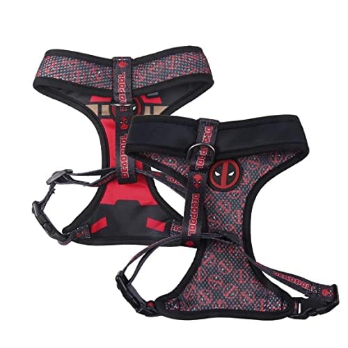 CERDÁ LIFE'S LITTLE MOMENTS - For Fan Pets | Deadpool XXS-XS Dog Harness - Official Disney Marvel® Licensed
