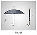 Balios Prestige Walking Umbrella, Real Wood Handle & Bamboo Shaft, Auto Open, Windproof Designed in UK (herringbone black & white)