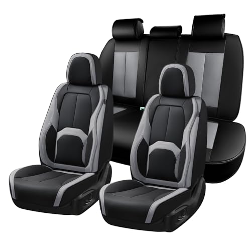 Coverado Car Seat Covers, Leather Seat Covers Full Set, Waterproof Car Seat Pro…