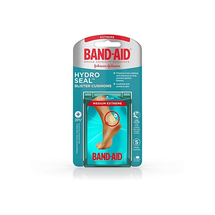 Band-Aid Brand Hydro Seal Bandages Blister Cushion, Medium Extreme 5 Count