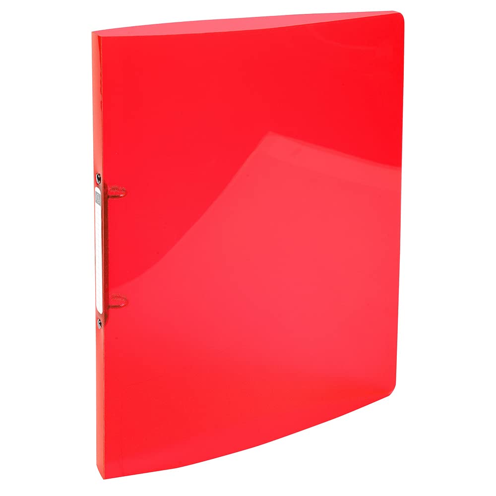 Exacompta - Ref. 54675E - Iderama flexible PP binder - 2 round rings, diameter 15 mm - Spine 20 mm - External dimensions: 32 x 25 cm - A4 file format - Colour: red