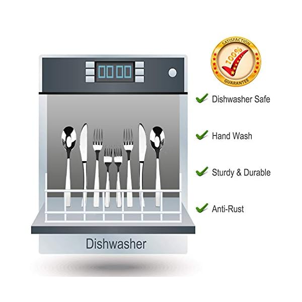 WUJO-Cutlery-Set-Stainless-Steel-Dinner-Set-32-Piece-DinnerwareTablewareSilverware-Set-Service-for-8-Person-Include-KnifeForkSpoonTeaspoon-Mirror-Polished-Dishwasher-Safe WUJO Cutlery Set, Stainless Steel Dinner Set, 32 Piece Dinnerware/Tableware/Silverware Set Service for 8 Person, Include…