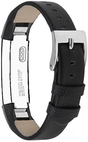 Eazior Bands for Fitbit Alta / Fitbit Alta HR 2017, Adjustable Comfortable Fitbit Alta / Fitbit Alta HR Accessories Leather Wristband for Fitbit Alta HR 2017 / Fitbit Alta Bands (Black)