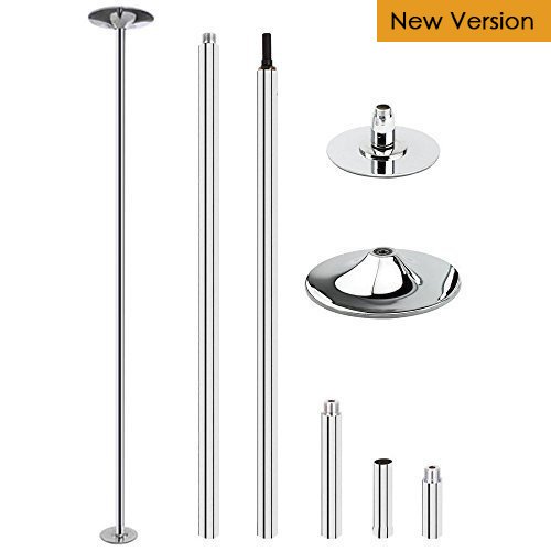 amzdeal Stripper Pole Upgraded Fitness Pole Spinning Dancing Pole Portable Removable 45mm Pole Kit for Exercise Loss Weight Home Gym