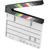 Elvid 9-Section Acrylic Dry Erase Production Slate [Clapboard] with Color Clapper Sticks (9x11)