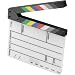 Elvid 9-Section Acrylic Dry Erase Production Slate [Clapboard] with Color Clapper Sticks (9x11) primary