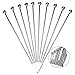 Yephets Stainless Steel Coffee Beverage Stirrers Stir Cocktail Drink Swizzle Stick with Small Rectangular Paddles-10 Pack