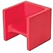 Children's Factory 3-in-1 Cube Chair for Kids, Flexible Seating Classroom Furniture, 1-Pack, Red