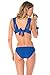 Becca by Rebecca Virtue Women's Electric Current Banded Triangle Bikini Top