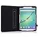 MoKo Tab S2 9.7 Case, Slim Folding Cover Case for Samsung Galaxy Tab S2 9.7/S2 Plus 9.7 LTE Android 6.0/7.0 2017 Version, BLACK (With Auto Wake / Sleep & Stylus Pen Loop)