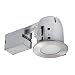 Globe Electric 4" Flush Round Trim Recessed Lighting Kit, Brushed Nickel, Tempered Frosted Glass, Easy Install Push-N-Click Clips, 3.88" Hole Size 90664 primary