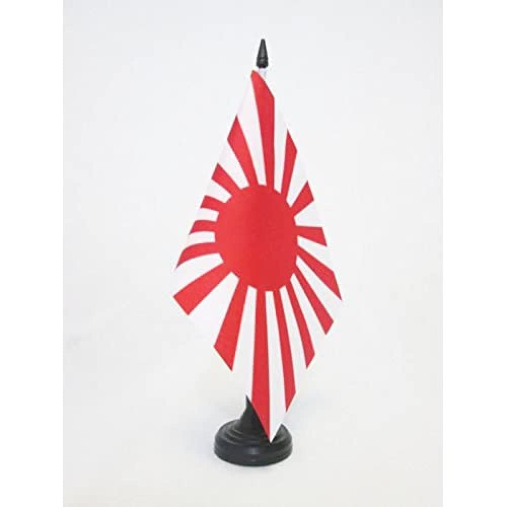 AZ FLAG Japan WWI Table Flag 5'' x 8'' - Imperial Japanese Office Decoration 100% Polyester 21 x 14 cm - Mini Desk Flag with Pole and Black Plastic Base — image 1
