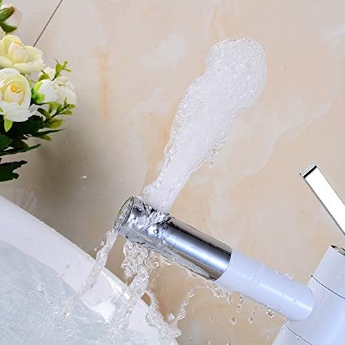 B07vrzp9gs 文房具 オフィス用品 パソコン 周辺機器 スプラッシュ蛇口 なし銅盆地洗面台洗面台シングルコントロールシングルホットとコールド回転ペイント白蛇口 おもちゃ Xinqing 美品 空圧 油圧 配管