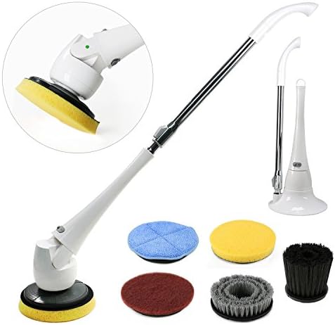 Cordless Electric Scrubber, Handheld Rechargable Cleaner Multi-purpose Cleaning Brush Kit for Bathroom, Kitchen, Swimming Pool, Window, Car