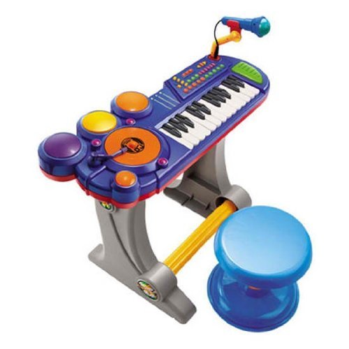Kids Authority DJ Mixer with Sound synthesizer / Drum set / Keyboard and Microphone - All in one Kids Piano set
