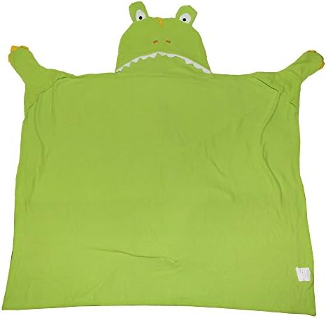 Cuddle Buddy Childrens/Kids Hooded Animal Character Fleece Blanket Robe (32inch x 36inch) (Crocodile)