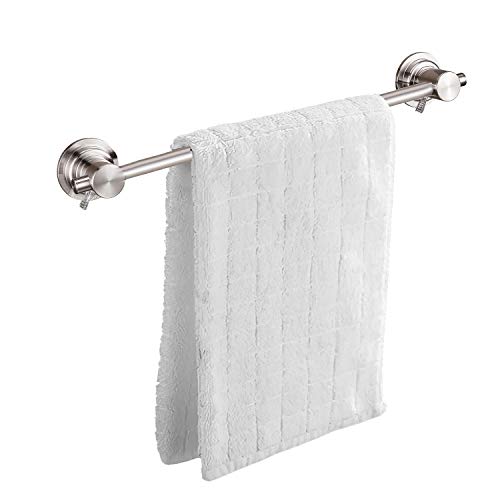 JiePai 24 inch Suction Cup Towel Bar Brushed Nickel,Bath Shower Towel