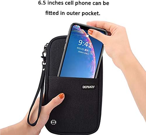 Defway Passport Wallet RFID Blocking Travel Organizer Bag, Family Passport Holder with ID Window 7 Defway Passport Wallet RFID Blocking Travel Organizer Bag, Family Passport Holder with ID Window