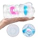 Male Masturbator Crystal Pocket Pussy Male Sex Toys Realistic Textured Vagina Masturbation for Man Free Your Hands 3D Masturbators with 2 Cock Rings