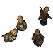 Funshowcase Monk Zen Garden Miniature 4 in Set, Brown