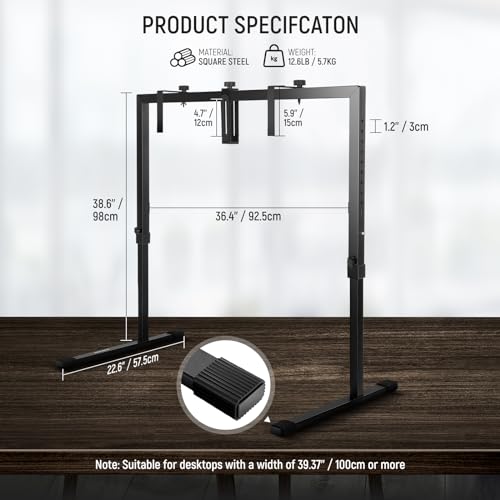 NEEWER Overhead Camera Mount Rig Soporte Cámara Cenital, Plataforma Montaje de Múltiple Dispositivo de Mesa de Acero Resistente Profesional con Abrazaderas Fondo, para Escritorio≥3,3'/1m Largo, ST100