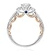 Enchanted Disney Cinderella Rose Two-Tone Diamond Engagement Ring 1ctw - Size 7