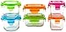 Wean Green Glass Baby Food Storage Containers Starter Set, 12 pieces