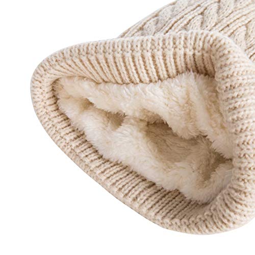 image for Alepo Kids Toddler Baby Winter Beanie Hat, Children's Warm Fleece Line