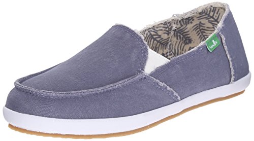 Sanuk Women's Overboard Flat, Slate Blue, 10 M US