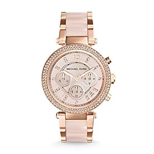 Michael Kors Parker Stainless Steel Watch With Glitz Accents