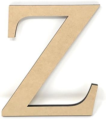 6” Wooden Greek Letter Zeta Unfinished Greek Wooden Letters for Greek Fraternity / Sorority Paintable 6" Tall Letter (Package of 3)
